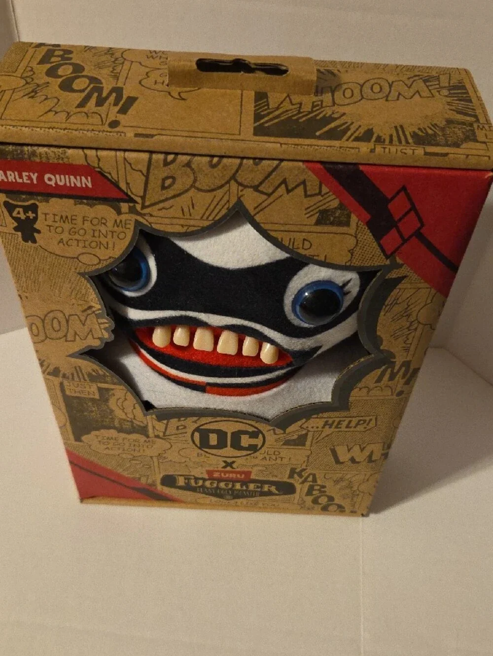DC x Fuggler Harley Quinn Kids Plush - Black, White & Red